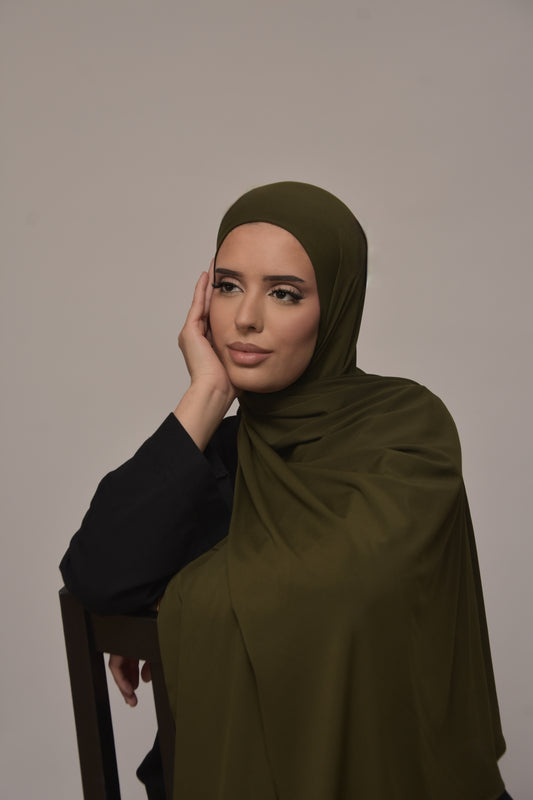 Hijab Jersey Premium Vert Foncé