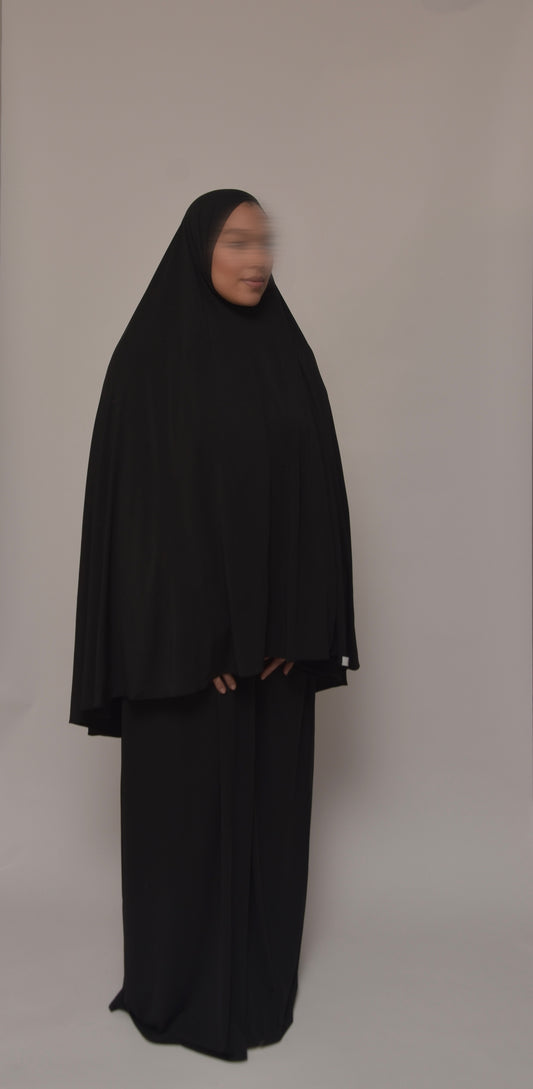 Set khimar + jupe Noir